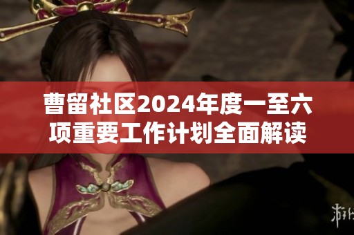 曹留社区2024年度一至六项重要工作计划全面解读