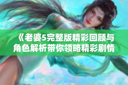 《老婆5完整版精彩回顾与角色解析带你领略精彩剧情》