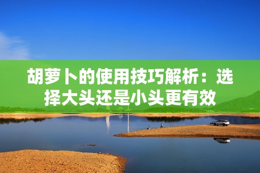 胡萝卜的使用技巧解析：选择大头还是小头更有效
