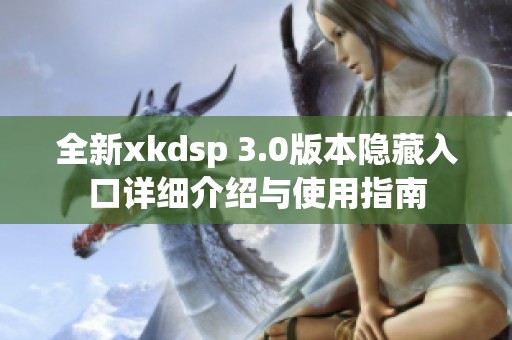 全新xkdsp 3.0版本隐藏入口详细介绍与使用指南