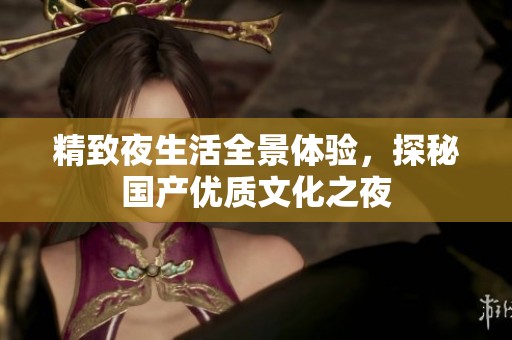 精致夜生活全景体验，探秘国产优质文化之夜