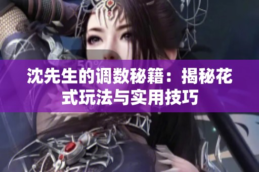 沈先生的调数秘籍：揭秘花式玩法与实用技巧