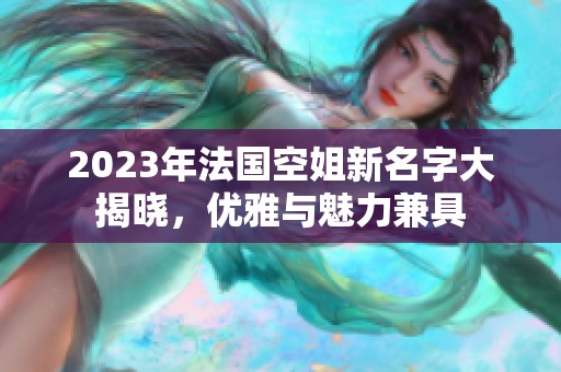 2023年法国空姐新名字大揭晓，优雅与魅力兼具