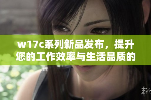 w17c系列新品发布，提升您的工作效率与生活品质的完美选择