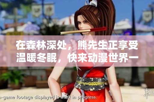 在森林深处，熊先生正享受温暖冬眠，快来动漫世界一起感受吧
