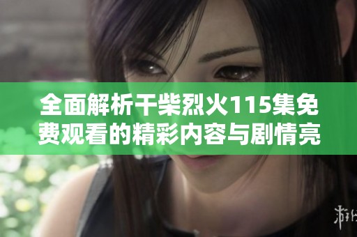 全面解析干柴烈火115集免费观看的精彩内容与剧情亮点