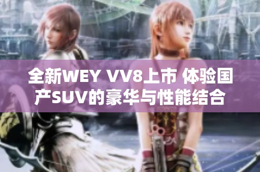 全新WEY VV8上市 体验国产SUV的豪华与性能结合