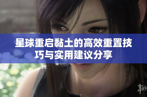 星球重启黏土的高效重置技巧与实用建议分享