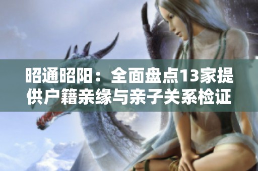 昭通昭阳：全面盘点13家提供户籍亲缘与亲子关系检证服务的机构