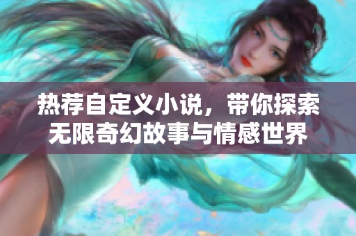 热荐自定义小说，带你探索无限奇幻故事与情感世界