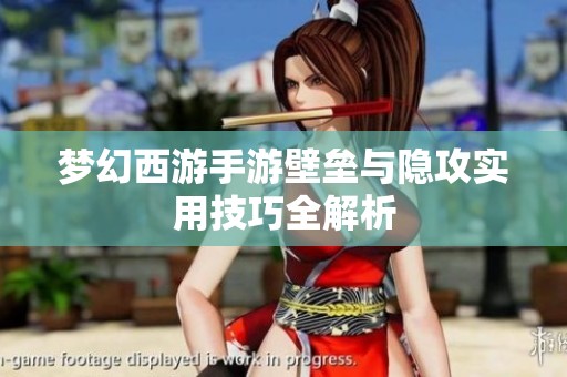 梦幻西游手游壁垒与隐攻实用技巧全解析