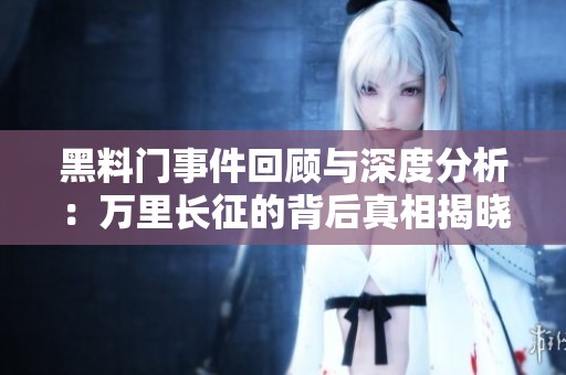 黑料门事件回顾与深度分析：万里长征的背后真相揭晓