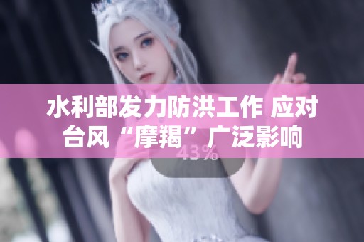 水利部发力防洪工作 应对台风“摩羯”广泛影响