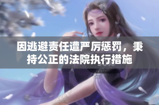 因逃避责任遭严厉惩罚，秉持公正的法院执行措施