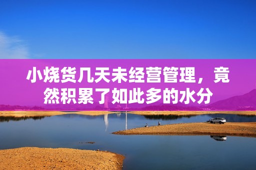 小烧货几天未经营管理，竟然积累了如此多的水分