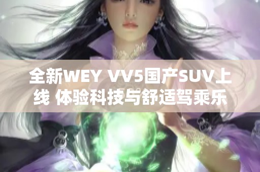 全新WEY VV5国产SUV上线 体验科技与舒适驾乘乐趣