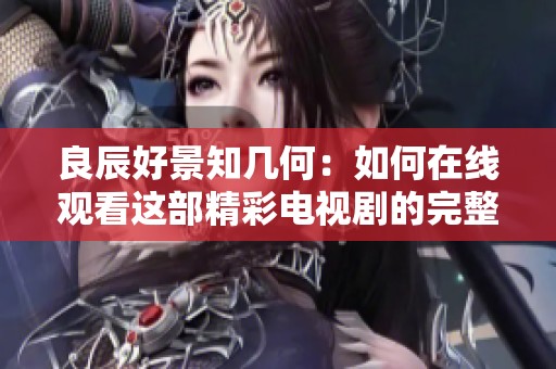 良辰好景知几何：如何在线观看这部精彩电视剧的完整指南