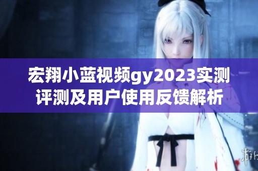 宏翔小蓝视频gy2023实测评测及用户使用反馈解析