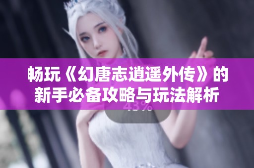 畅玩《幻唐志逍遥外传》的新手必备攻略与玩法解析