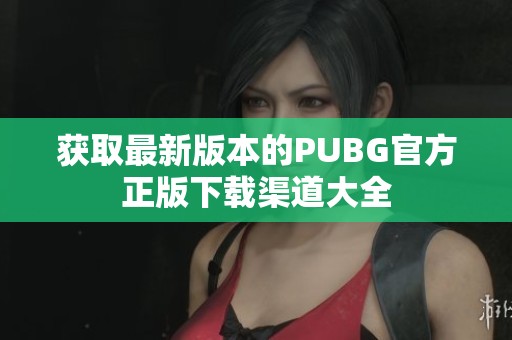 获取最新版本的PUBG官方正版下载渠道大全