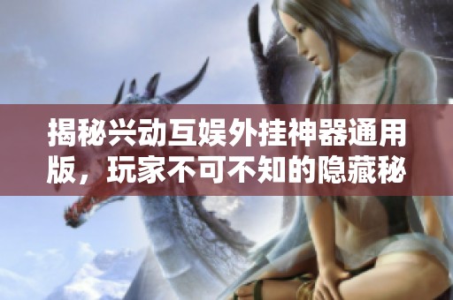 揭秘兴动互娱外挂神器通用版，玩家不可不知的隐藏秘密