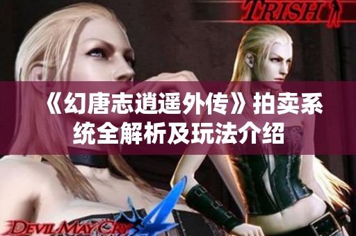 《幻唐志逍遥外传》拍卖系统全解析及玩法介绍