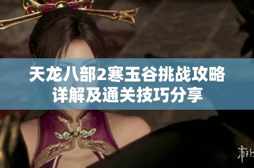 天龙八部2寒玉谷挑战攻略详解及通关技巧分享