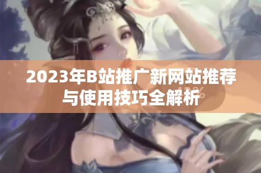 2023年B站推广新网站推荐与使用技巧全解析