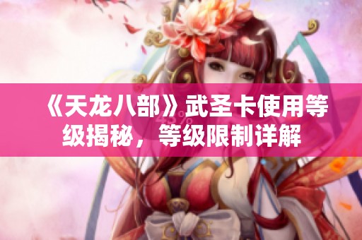 《天龙八部》武圣卡使用等级揭秘，等级限制详解