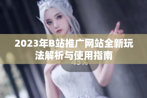 2023年B站推广网站全新玩法解析与使用指南