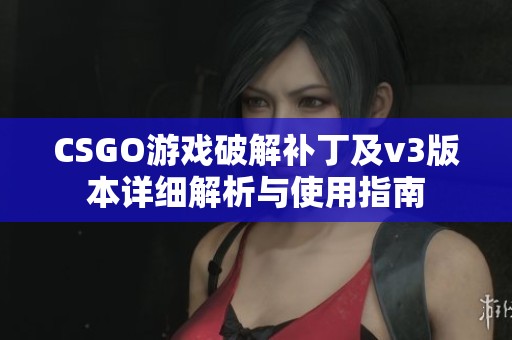 CSGO游戏破解补丁及v3版本详细解析与使用指南