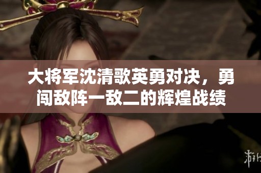 大将军沈清歌英勇对决，勇闯敌阵一敌二的辉煌战绩