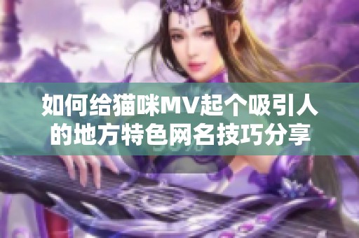 如何给猫咪MV起个吸引人的地方特色网名技巧分享