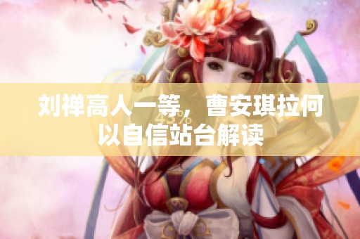 刘禅高人一等，曹安琪拉何以自信站台解读