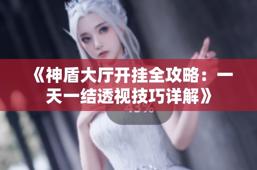《神盾大厅开挂全攻略：一天一结透视技巧详解》