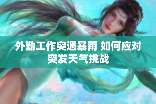 外勤工作突遇暴雨 如何应对突发天气挑战