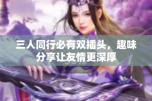 三人同行必有双插头，趣味分享让友情更深厚
