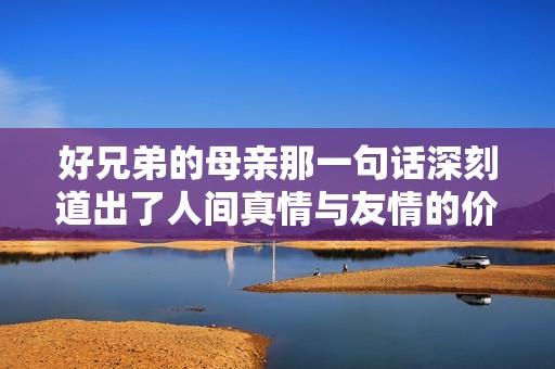 好兄弟的母亲那一句话深刻道出了人间真情与友情的价值