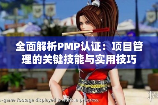 全面解析PMP认证：项目管理的关键技能与实用技巧