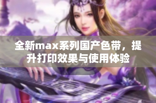全新max系列国产色带，提升打印效果与使用体验