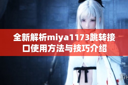 全新解析miya1173跳转接口使用方法与技巧介绍