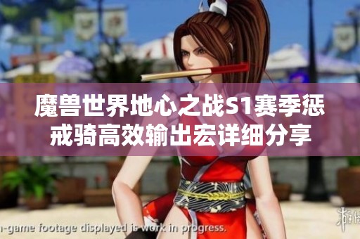 魔兽世界地心之战S1赛季惩戒骑高效输出宏详细分享