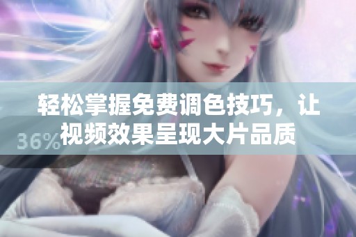 轻松掌握免费调色技巧，让视频效果呈现大片品质