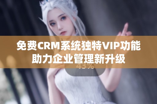 免费CRM系统独特VIP功能助力企业管理新升级