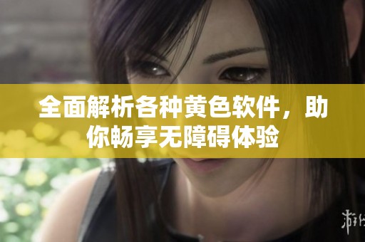 全面解析各种黄色软件，助你畅享无障碍体验
