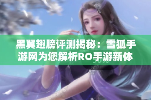 黑翼翅膀评测揭秘：雪狐手游网为您解析RO手游新体验