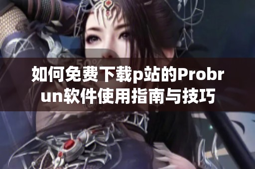 如何免费下载p站的Probrun软件使用指南与技巧