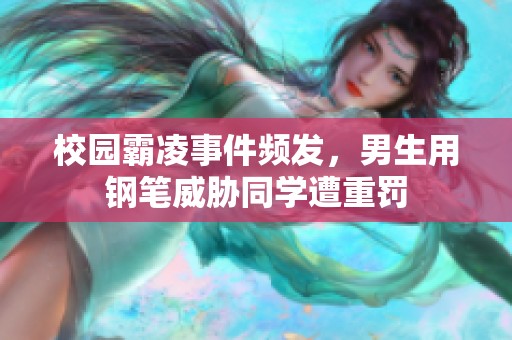 校园霸凌事件频发，男生用钢笔威胁同学遭重罚