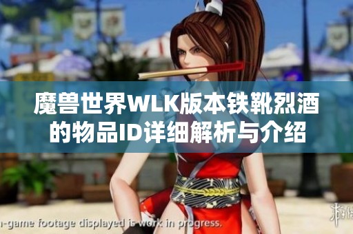 魔兽世界WLK版本铁靴烈酒的物品ID详细解析与介绍