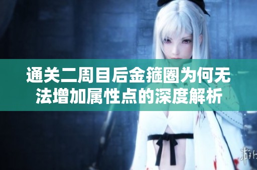 通关二周目后金箍圈为何无法增加属性点的深度解析